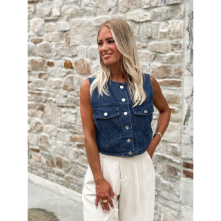 Gilet en jeans Syla - Bleu