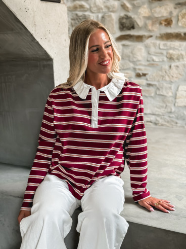 Pull ligné Sameira - Bordeaux