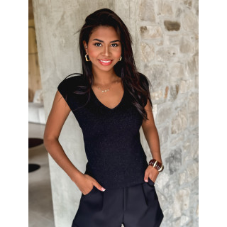 Pull sans manches Laélia - Noir