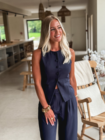 Gilet sans manches Alexane - Bleu Marine