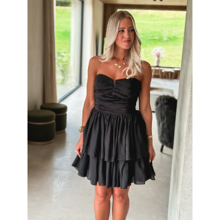 Robe courte Roseline - Noir