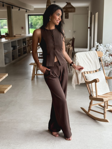Pantalon Alexane - Chocolat