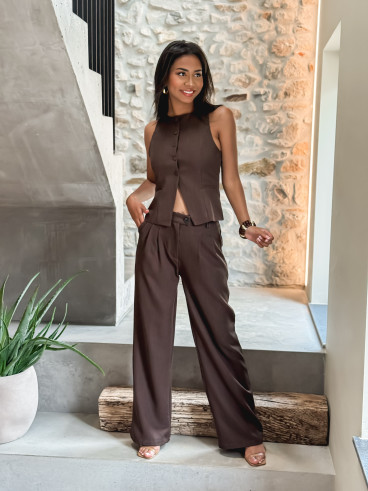 Pantalon Alexane - Chocolat