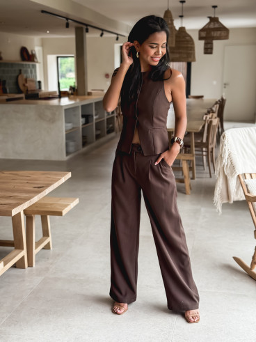 Pantalon Alexane - Chocolat