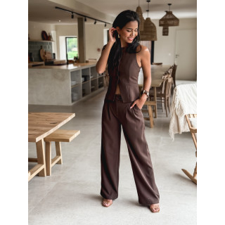 Pantalon Alexane - Chocolat