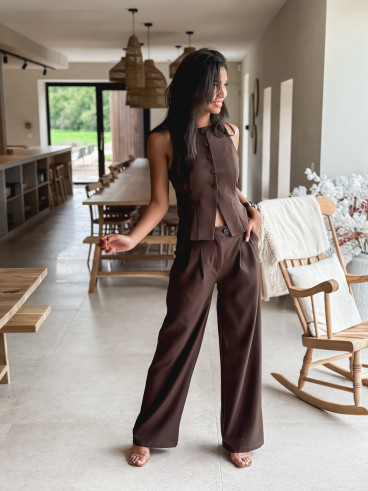 Pantalon Alexane - Chocolat