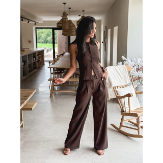 Pantalon Alexane - Chocolat