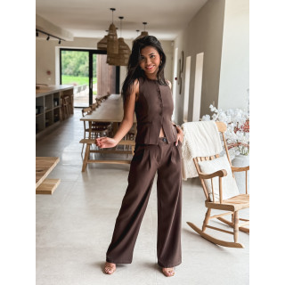 Pantalon Alexane - Chocolat