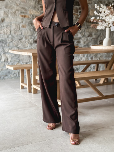 Pantalon Alexane - Chocolat
