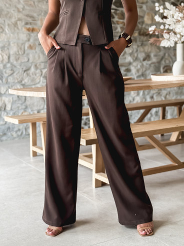 Pantalon Alexane - Chocolat