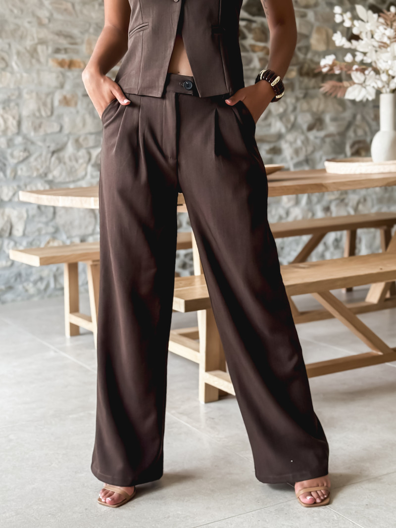 Pantalon Alexane - Chocolat