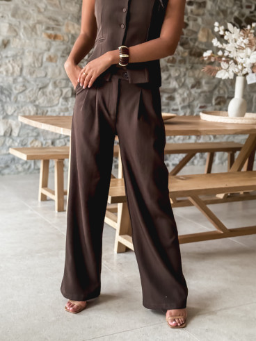 Pantalon Alexane - Chocolat