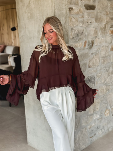 Blouse Sherine - Chocolat
