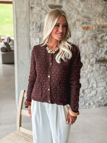 Gilet Enissa - Chocolat