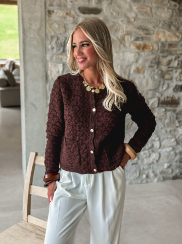 Gilet Enissa - Chocolat