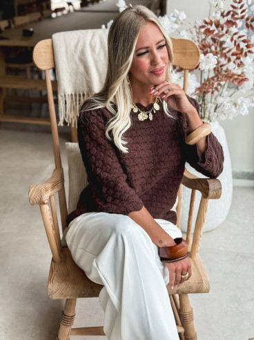 Pull Enissa - Chocolat