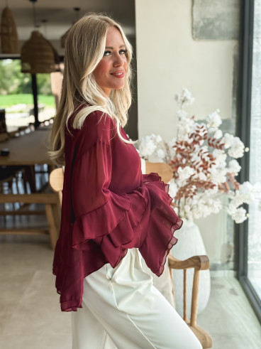 Blouse Sherine - Bordeaux