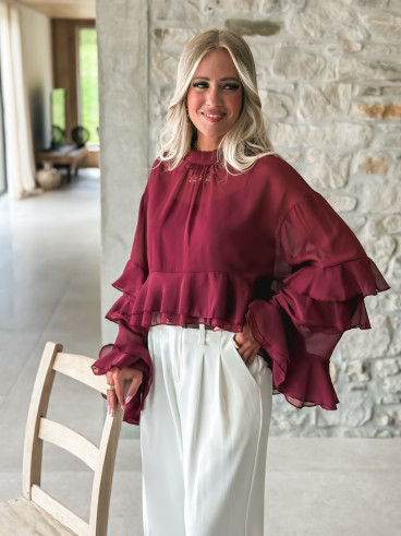 Blouse Sherine - Bordeaux