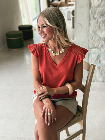 Blouse Venezia - Terracotta