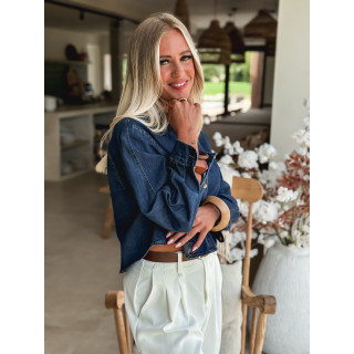 Chemise en jeans Laurélia - Bleu foncé