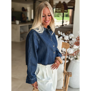 Chemise en jeans Laurélia - Bleu foncé