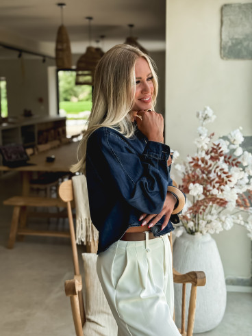 Chemise en jeans Laurélia - Bleu foncé