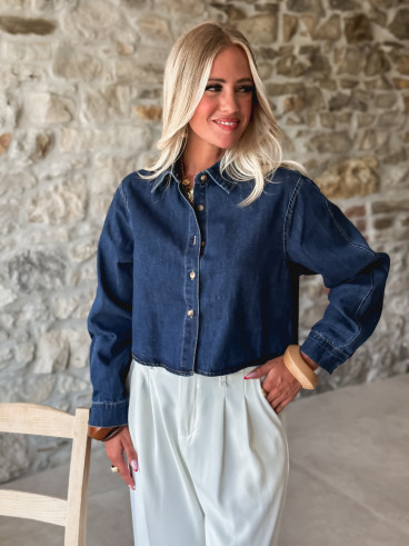 Chemise en jeans Laurélia - Bleu foncé