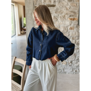 Chemise en jeans Laurélia - Bleu foncé