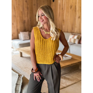 Pull sans manches Loreine - Moutarde