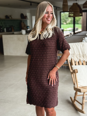 Robe courte Enissa - Chocolat