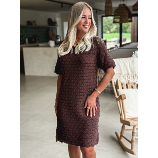 Robe courte Enissa - Chocolat