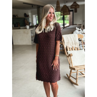 Robe courte Enissa - Chocolat