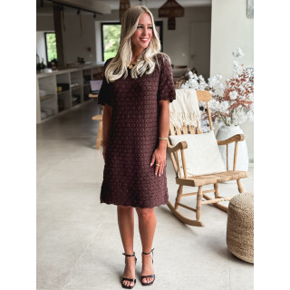 Robe courte Enissa - Chocolat