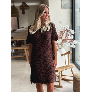 Robe courte Enissa - Chocolat