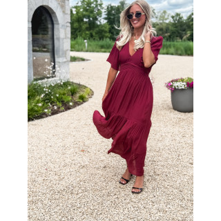 Robe longue Sadya - Bordeaux