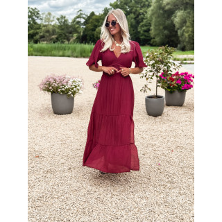 Robe longue Sadya - Bordeaux