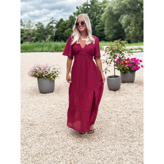Robe longue Sadya - Bordeaux