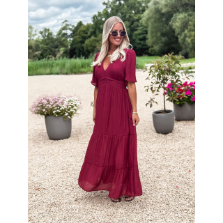Robe longue Sadya - Bordeaux