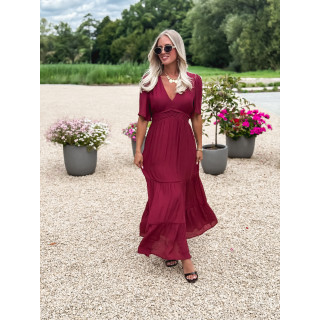 Robe longue Sadya - Bordeaux