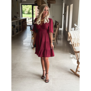 Robe courte Sadya - Bordeaux