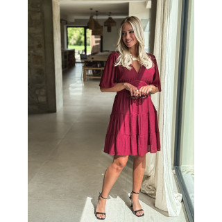 Robe courte Sadya - Bordeaux