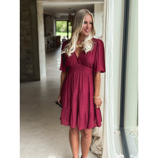 Robe courte Sadya - Bordeaux