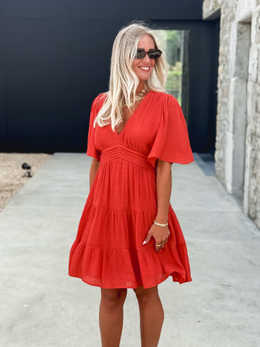 Robe courte Sadya - Terracotta