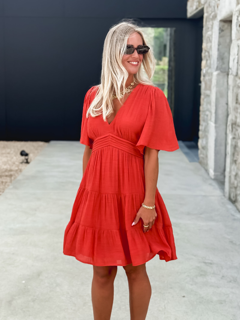 Robe courte Sadya - Terracotta