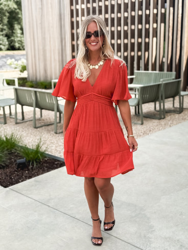 Robe courte Sadya - Terracotta