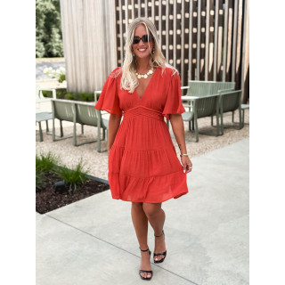 Robe courte Sadya - Terracotta
