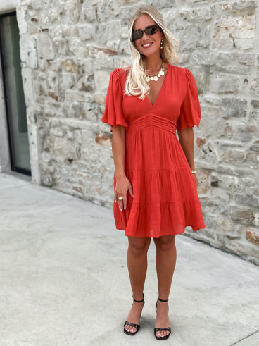 Robe courte Sadya - Terracotta