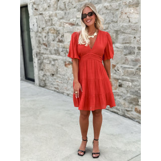 Robe courte Sadya - Terracotta