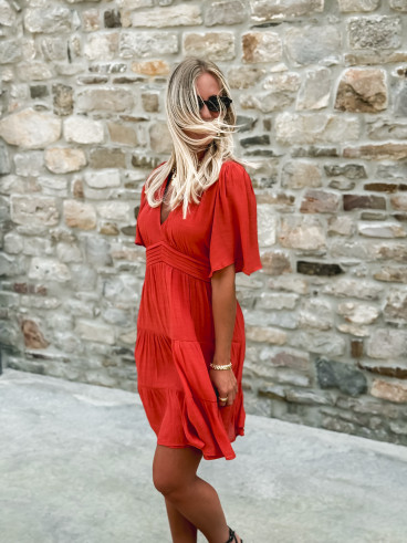 Robe courte Sadya - Terracotta