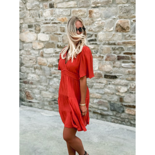 Robe courte Sadya - Terracotta